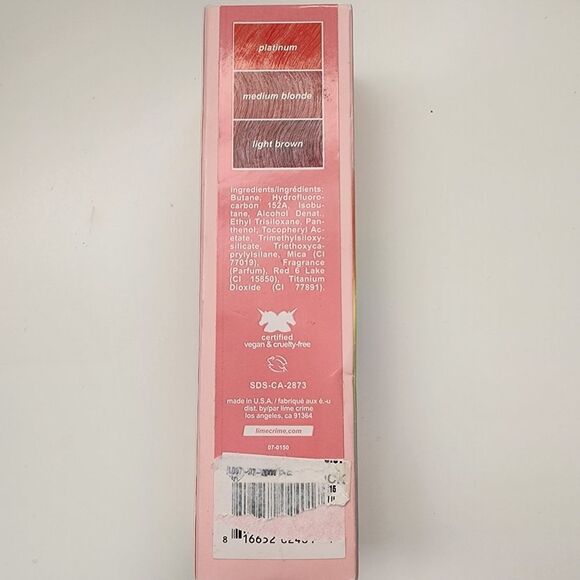 LIME CRIME UNICORN HAIR RAINBOW MIST TEMPORARY COLOR SPRAY CAN 2.5 OZ PETAL NEW - Picture 5 of 6